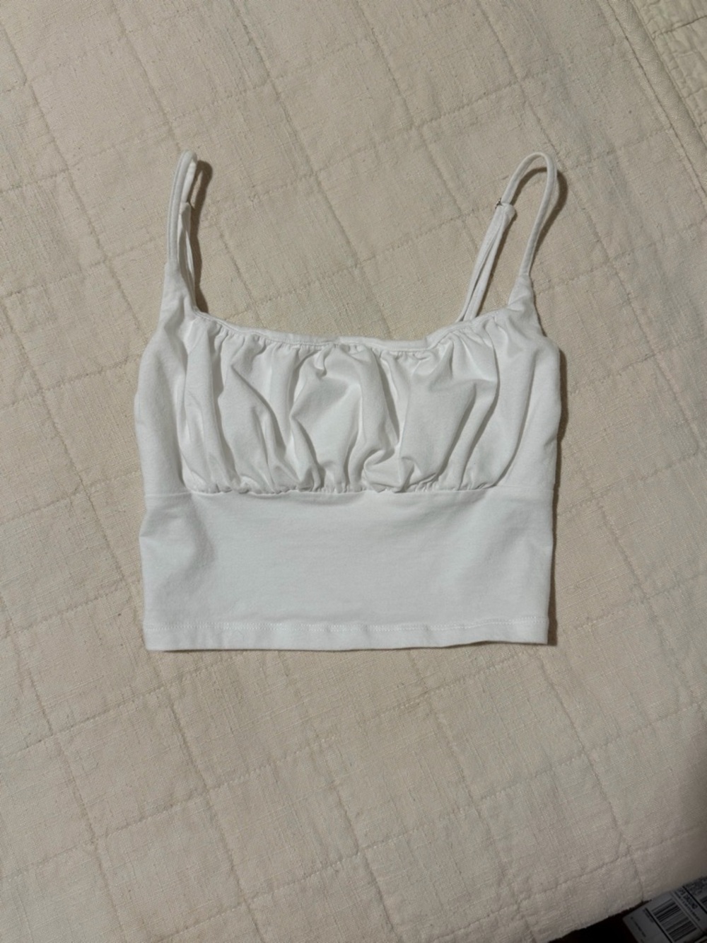 Beginning Boutique White Cropped Tank Top